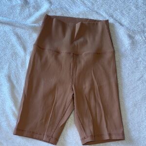 Aerie High-Waisted Tan Bike Shorts